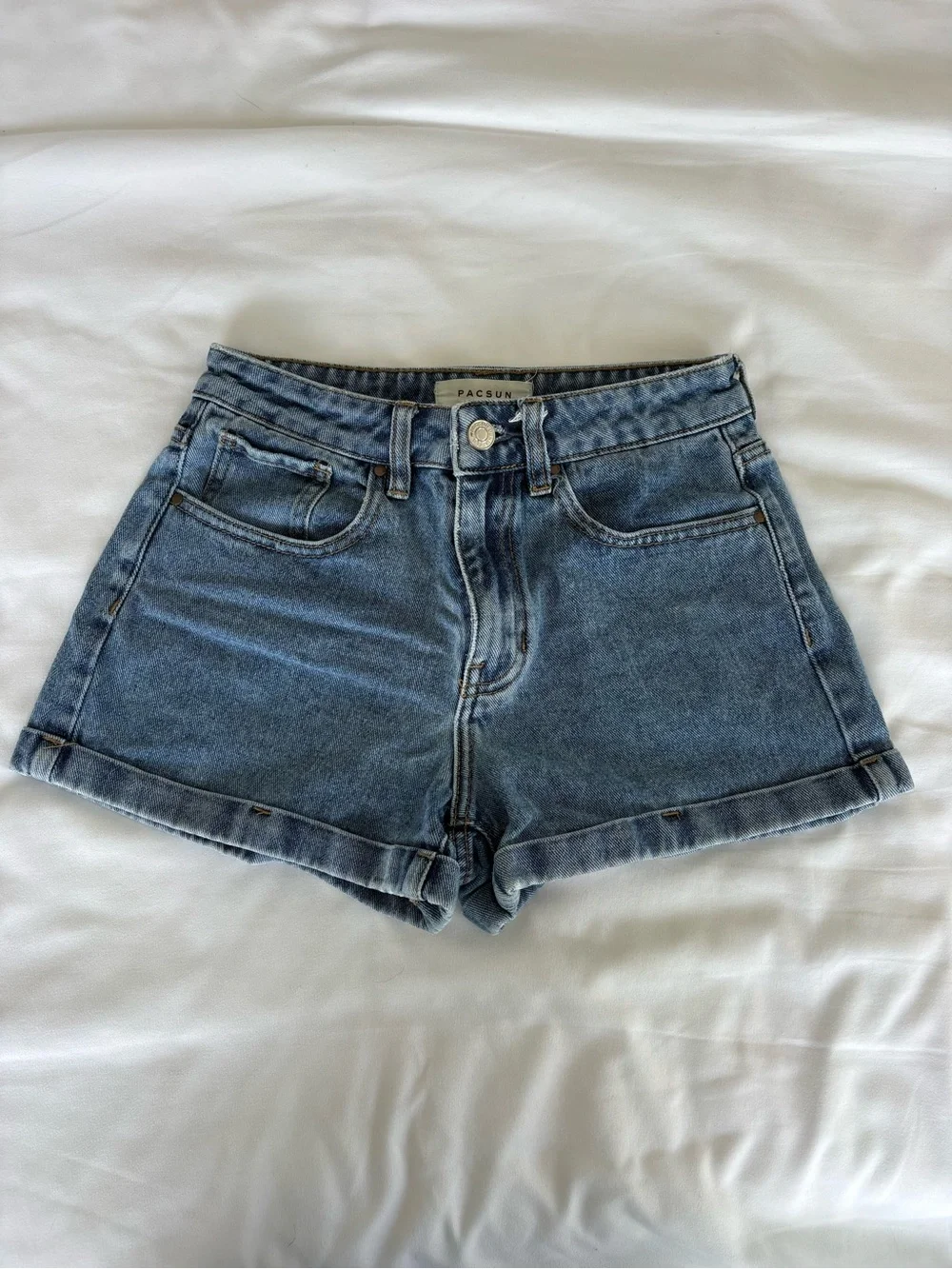 PacSun Medium Blue Denim “Mom” Shorts